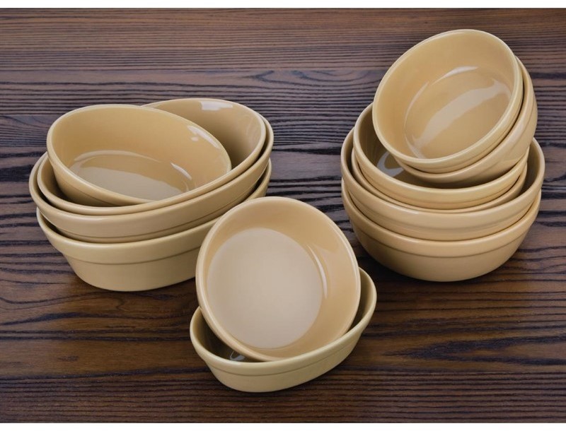  Olympia Stoneware Round Pie Bowls 156mm (Pack of 6) 