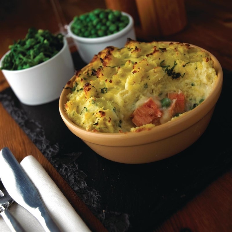  Olympia Stoneware Round Pie Bowls 156mm (Pack of 6) 