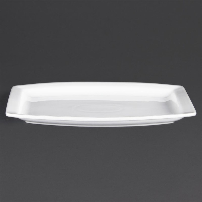  Olympia Whiteware Rectangular Plates 320mm (Pack of 6) 
