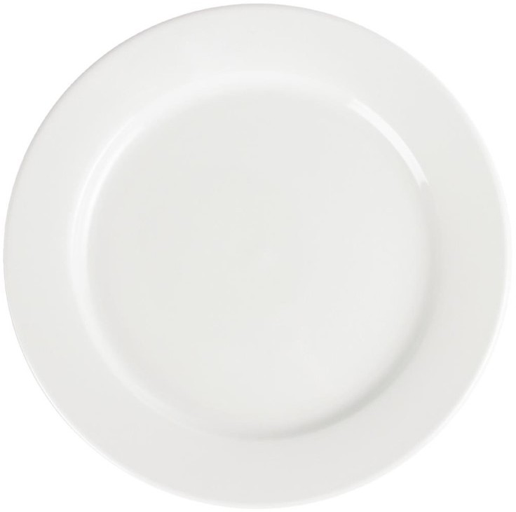  Olympia Whiteware Wide Rimmed Plates 280mm (Pack of 6) 