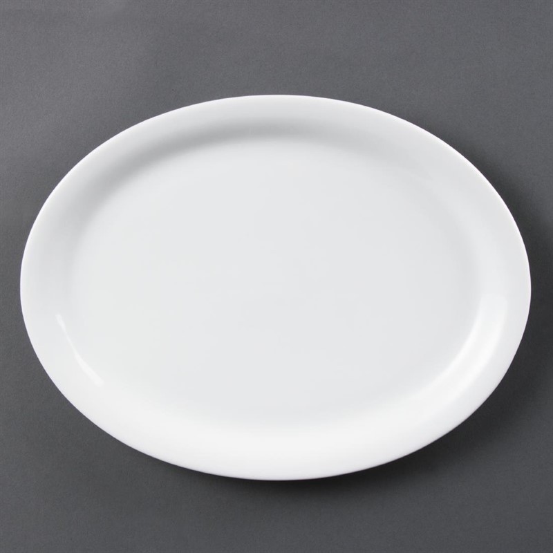  Olympia Whiteware Oval Platters 295mm (Pack of 6) 