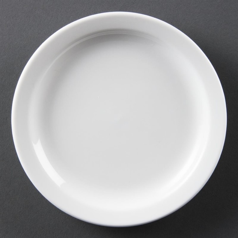  Olympia Whiteware Narrow Rimmed Plates 150mm (Pack of 12) 
