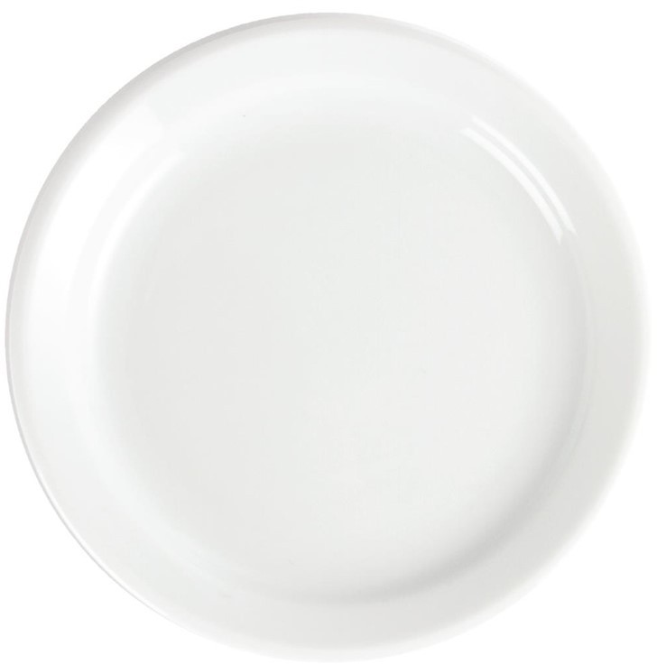  Olympia Whiteware Narrow Rimmed Plates 180mm (Pack of 12) 