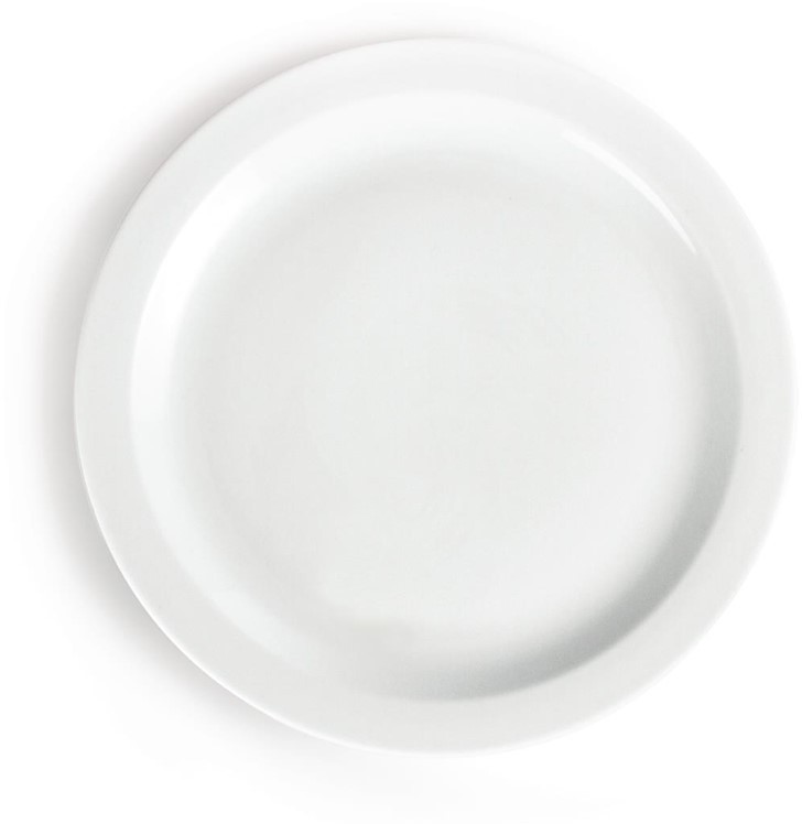  Olympia Whiteware Narrow Rimmed Plates 280mm (Pack of 6) 