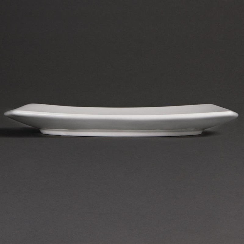  Olympia Whiteware Rounded Square Plates 240mm (Pack of 12) 