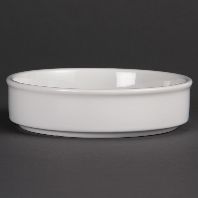  Olympia Mediterranean Stackable Dishes White 134mm (Pack of 6) 