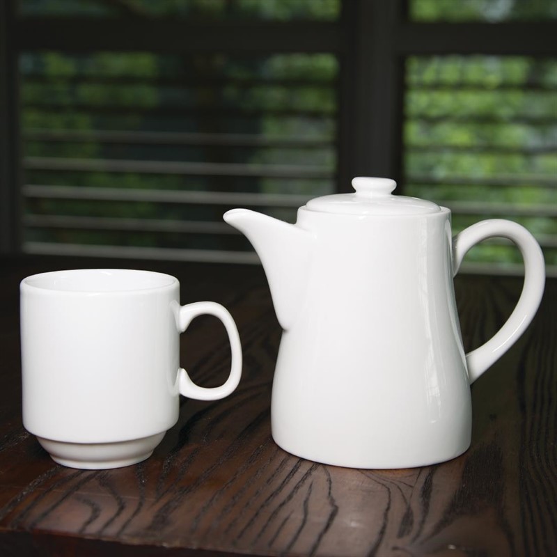  Olympia Whiteware Stacking Mugs 284ml 10oz (Pack of 12) 