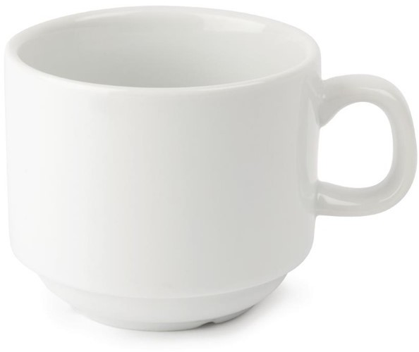  Olympia Whiteware Stacking Tea Cups 200ml 7oz (Pack of 12) 