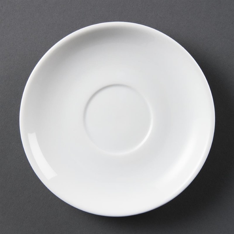  Olympia Whiteware Stacking Saucers (Pack of 12) 