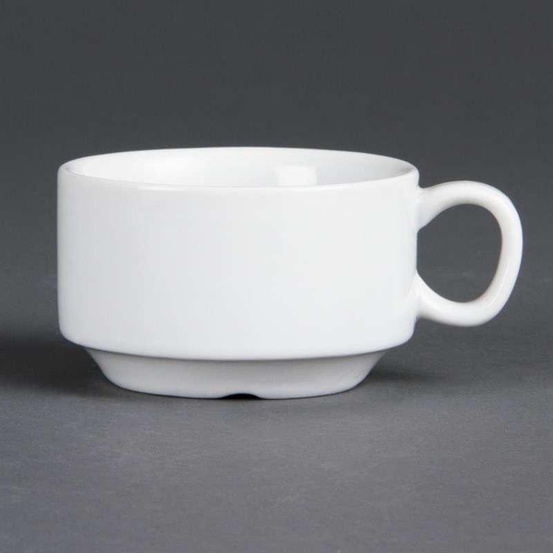  Olympia Whiteware Stacking Espresso Cups 85ml 3oz (Pack of 12) 