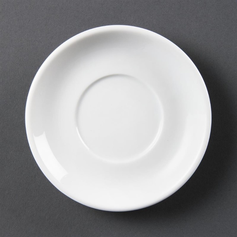  Olympia Whiteware Stacking Espresso Saucers (Pack of 12) 