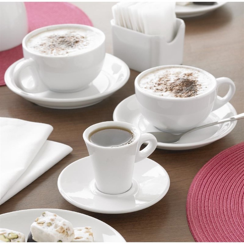  Olympia Whiteware Conical Espresso Cups 60ml 2oz (Pack of 12) 