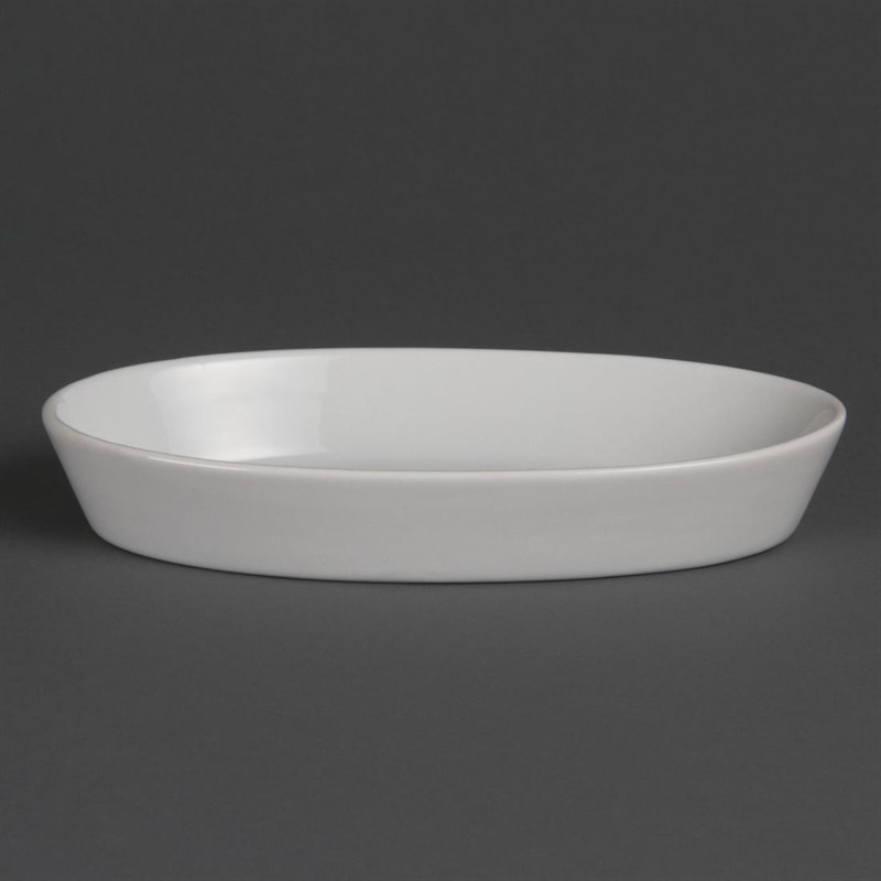  Olympia Whiteware Oval Sole Dishes 195x 110mm (Pack of 6) 