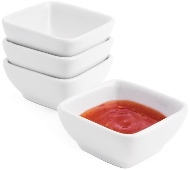  Olympia Miniature Rounded Square Dishes 60mm (Pack of 12) 