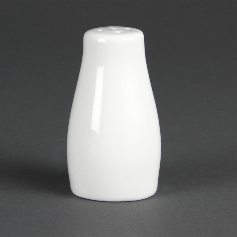  Olympia Whiteware Pepper Shakers 90mm (Pack of 12) 