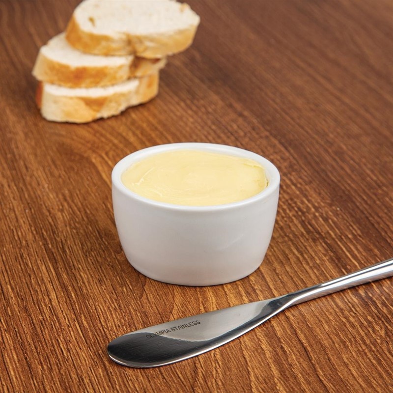  Olympia Whiteware Butter Dish 62mm (Pack of 12) 