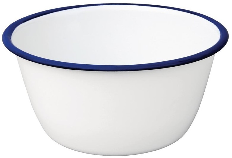  Olympia Enamel Pudding Bowls 155mm (Pack of 6) 