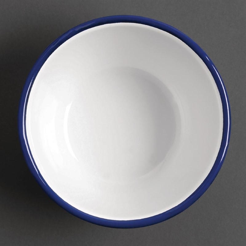  Olympia Enamel Pudding Bowls 155mm (Pack of 6) 