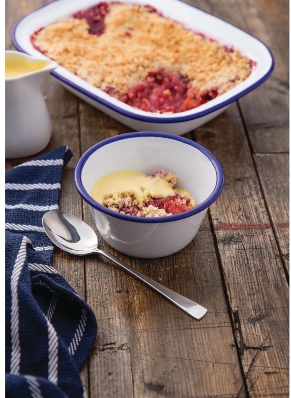  Olympia Enamel Pudding Bowls 155mm (Pack of 6) 