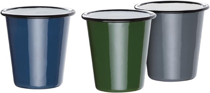  Olympia Enamel Tumbler Grey 310ml (Pack of 6) 