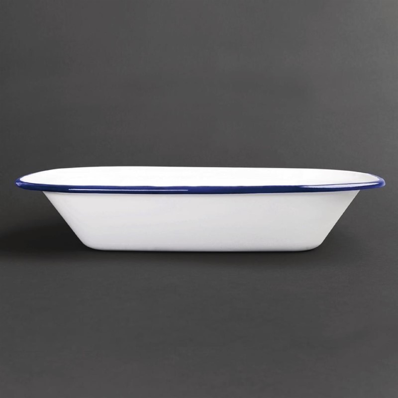  Olympia Enamel Dishes Rectangular 280 x 190mm (Pack of 6) 
