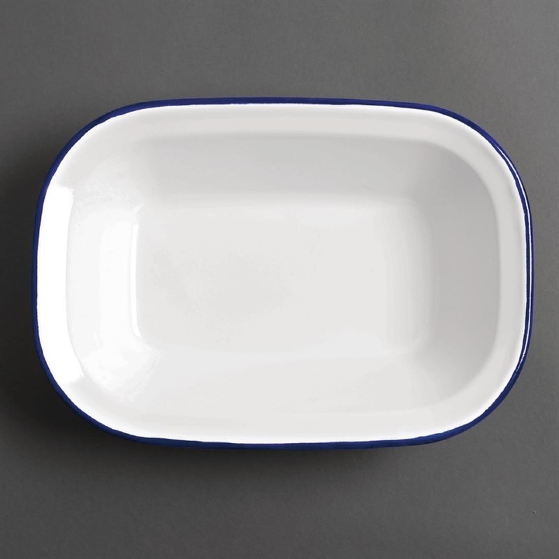 Olympia Enamel Dishes Rectangular 280 x 190mm (Pack of 6) 