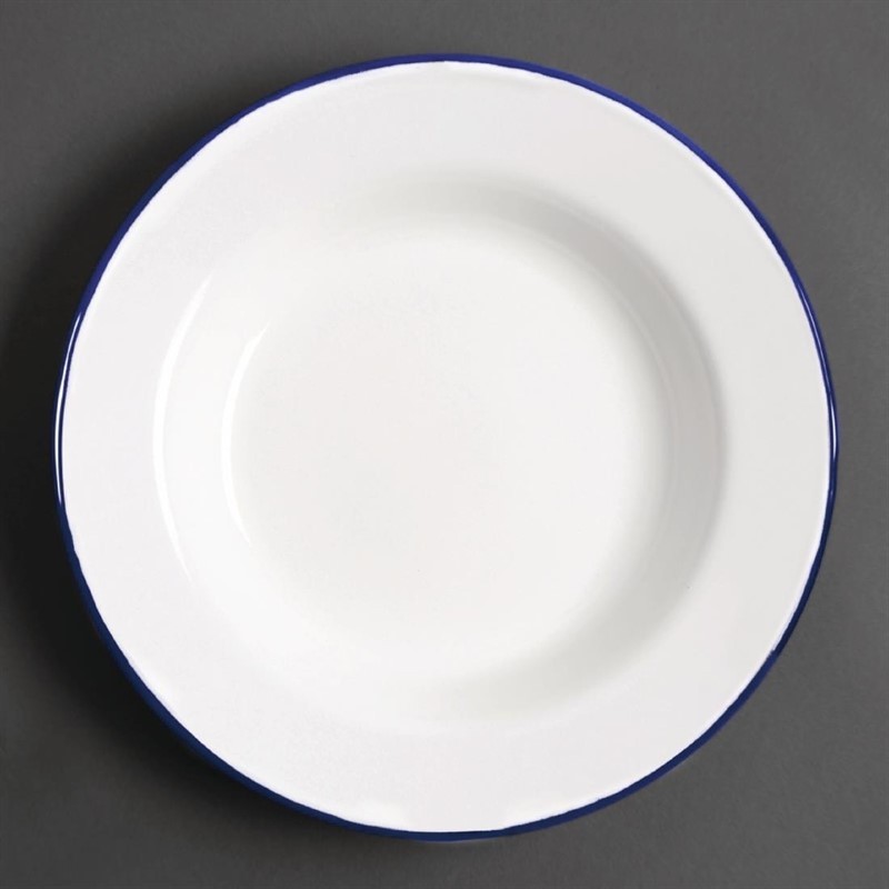  Olympia Enamel Soup Plates 245mm (Pack of 6) 