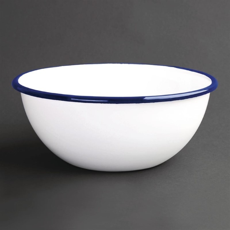  Olympia Enamel Bowls 155mm (Pack of 6) 