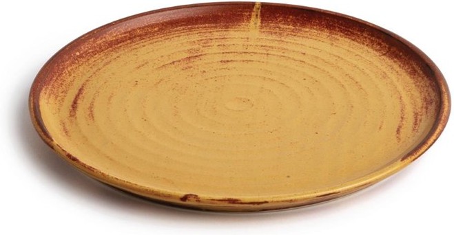  Olympia Canvas Small Rim Round Plate Sienna Rust 265mm (Pack of 6) 