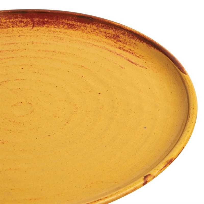  Olympia Canvas Small Rim Round Plate Sienna Rust 265mm (Pack of 6) 