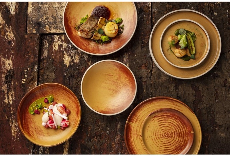  Olympia Canvas Small Rim Round Plate Sienna Rust 265mm (Pack of 6) 