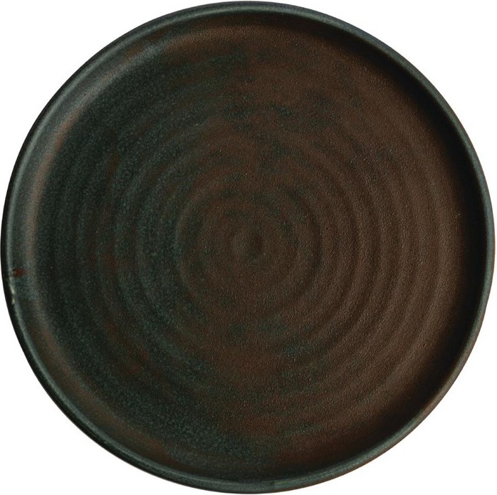  Olympia Canvas Small Rim Round Plate Green Verdigris 265mm (Pack of 6) 