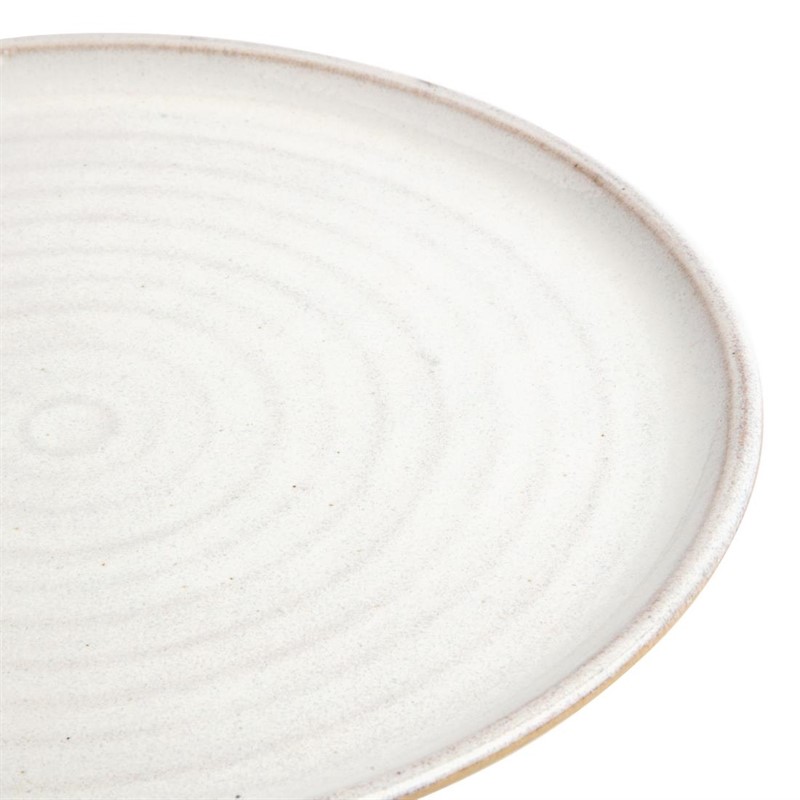  Olympia Canvas Small Rim Round Plate Murano White 265mm (Pack of 6) 