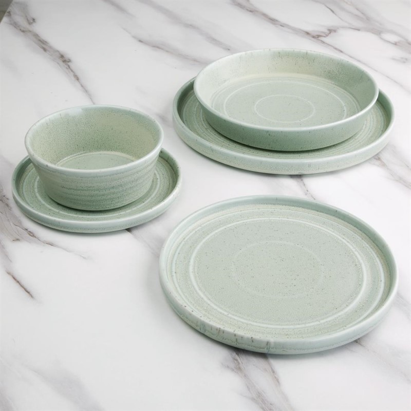  Olympia Cavolo Flat Round Plate Spring Green 270mm (Pack of 4) 