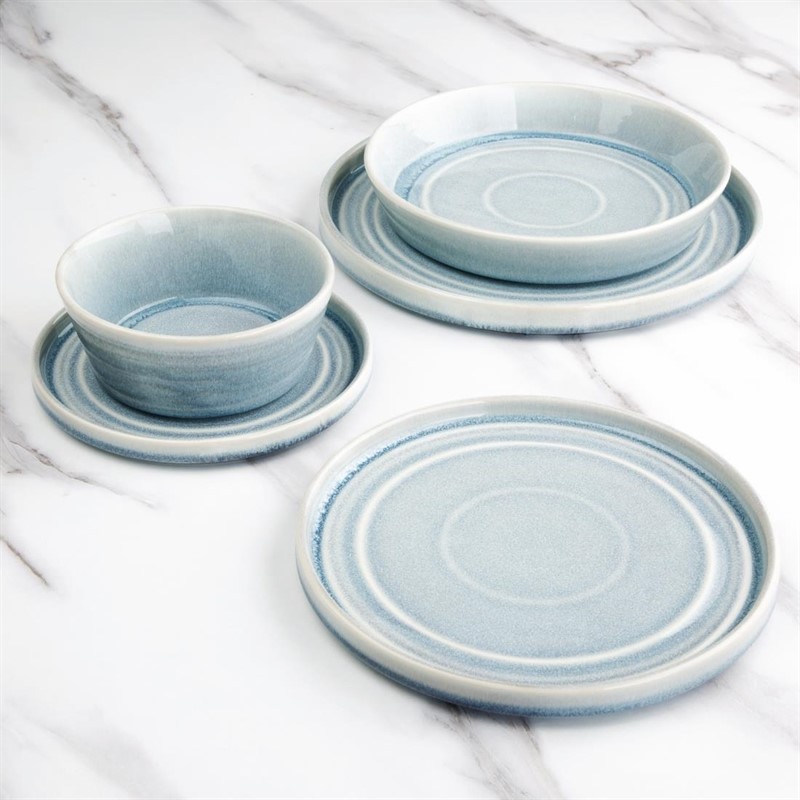  Olympia Cavolo Flat Round Plate Ice Blue 270mm (Pack of 4) 