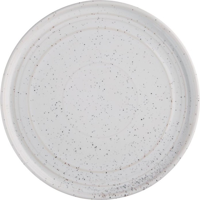  Olympia Cavolo White Speckle Flat Round Plate - 220mm (Box 6) 