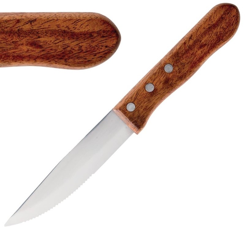  Olympia Jumbo Steak Knives Rosewood Handle 