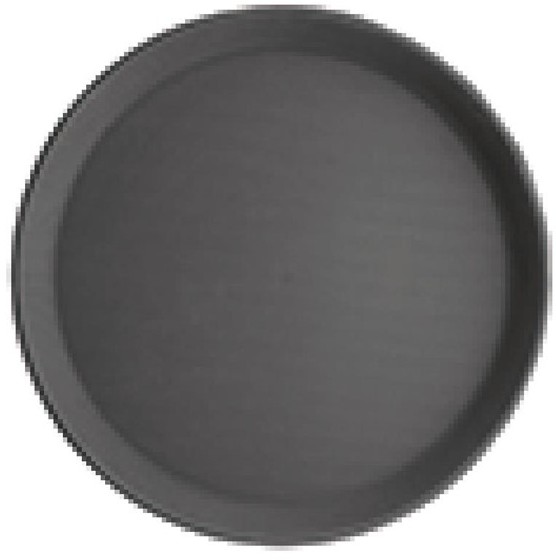  Kristallon Polypropylene Round Non-Slip Tray Black 280mm 
