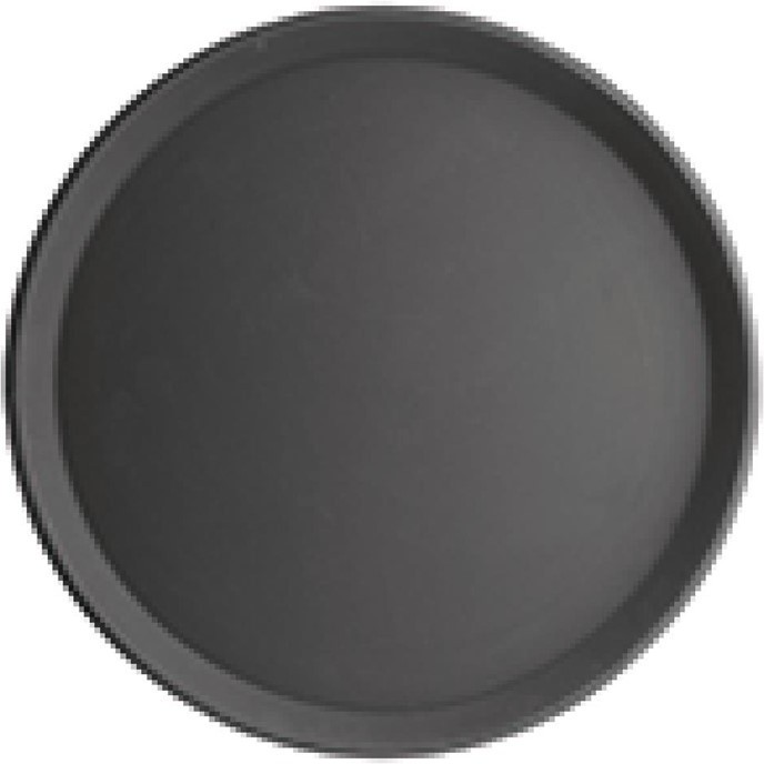  Kristallon Polypropylene Round Non-Slip Tray Black 406mm 