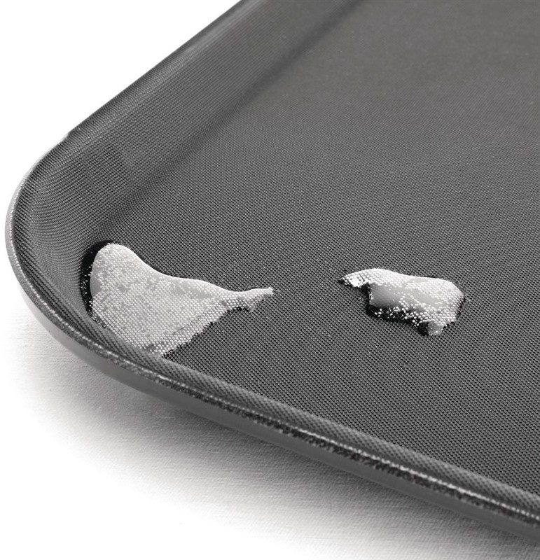  Kristallon Polypropylene Rectangular Non-Slip Tray Black 510mm 