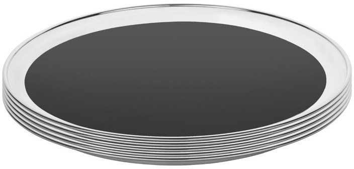  Olympia Stainless Steel Round Non-Slip Bar Tray 305mm 