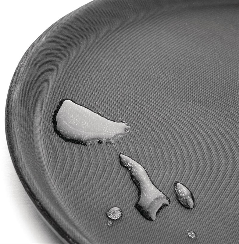  Kristallon Fibreglass Round Non-Slip Tray Black 356mm 