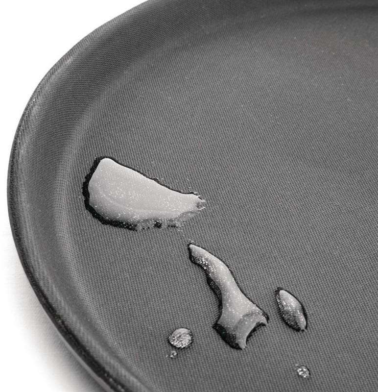  Kristallon Fibreglass Round Non-Slip Tray Black 406mm 