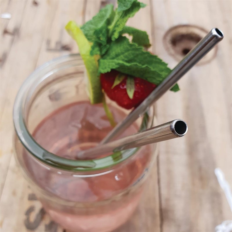  Gastronoble Stainless Steel Metal Straws 8.5" (Pack of 25) 