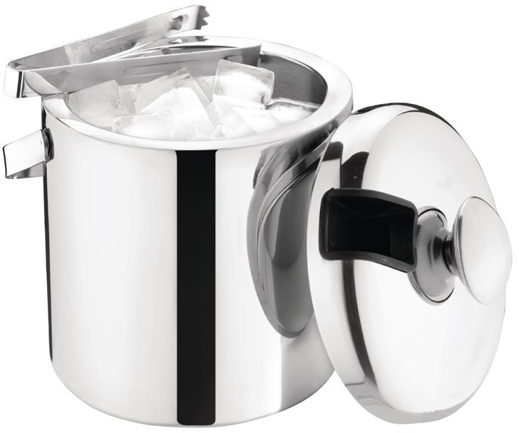  Olympia Ice Bucket with Lid and Tongs 1.23Ltr 
