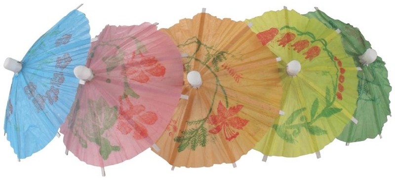  Fiesta Paper Parasols Mixed Colours (Pack of 144) 