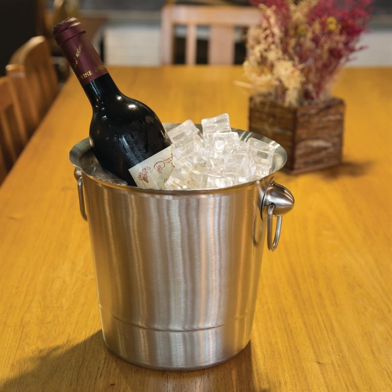  Olympia Brushed Stainless Steel Wine And Champagne Bucket 