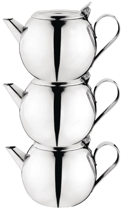  Olympia Stacking Stainless Steel Teapot 