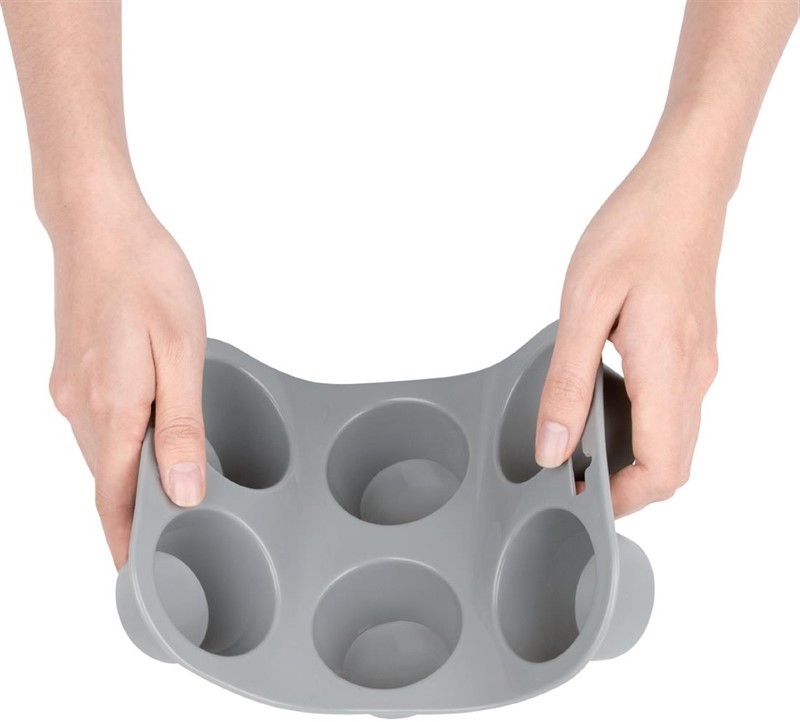  Vogue Flexible Silicone Muffin Pan 6 Cup 