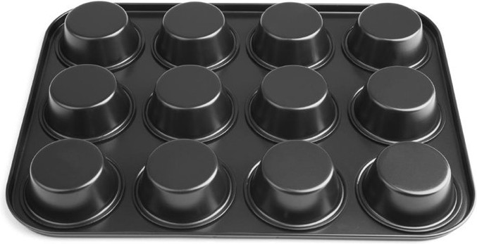  Vogue Carbon Steel Non-Stick Muffin Tray 12 Cup 